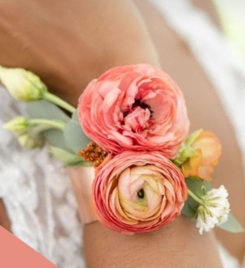 PROM Pink & Peach Wrist Cuff