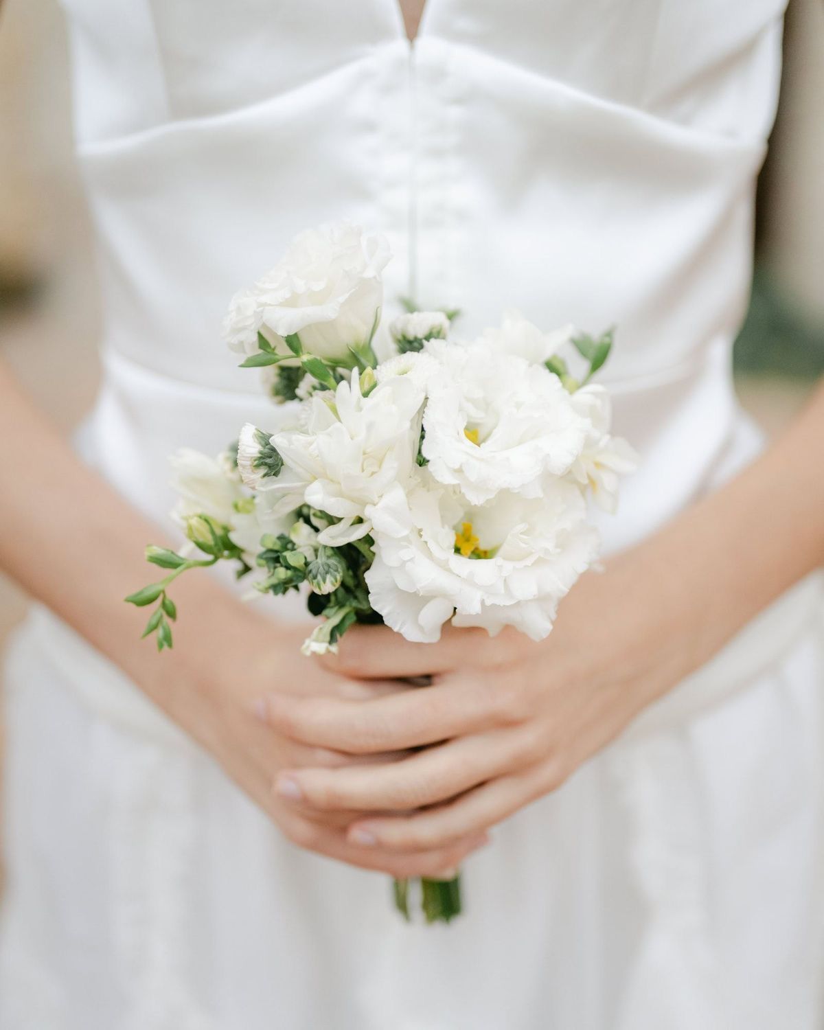 PROM White & Green Mini bouquet