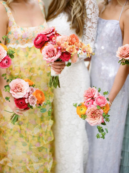 PROM Pink and Peach Mini Bouquet