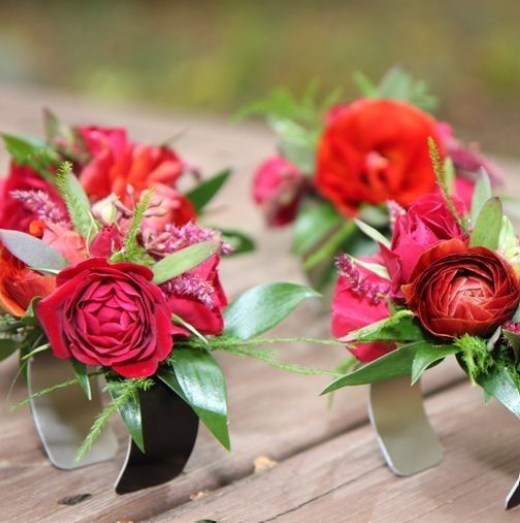 PROM Reds & Burgundy Wrist Cuff