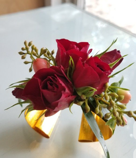 PROM Reds & Burgundy Wrist Cuff