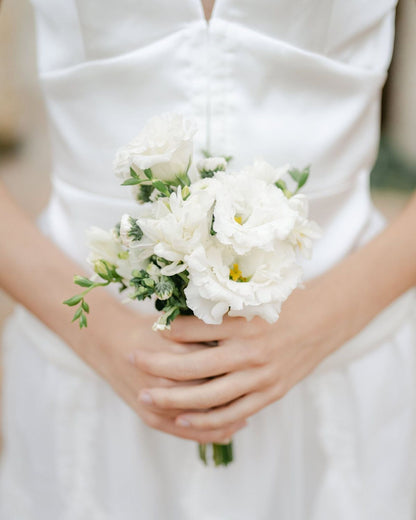PROM White & Green Mini bouquet