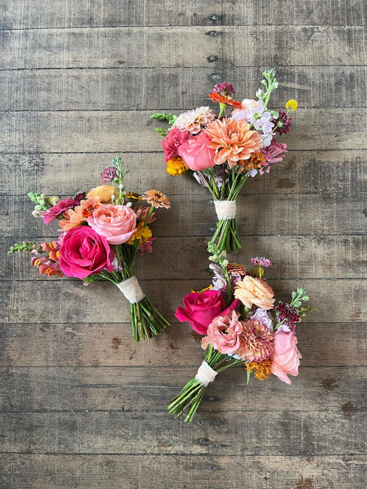 PROM Pink and Peach Mini Bouquet